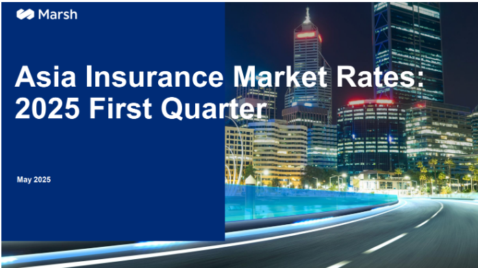 Asia: Composite insurance rates fall in 1Q2025, the 5th consecutive quarter of negative growth